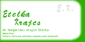etelka krajcs business card